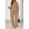 imagePRETTYGARDEN Womens 2 Piece Outfits Fall Sweatsuits Oversized Hoodies Wide Leg Sweatpants Tracksuits Lounge Matching SetsKhaki