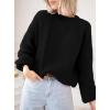 imagePRETTYGARDEN Womens Fall Oversized Sweaters Dressy Casual Long Sleeve Chunky Knit Winter Pullover Tops 2025 Holiday OutfitsBlack