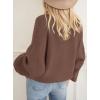 imagePRETTYGARDEN Womens Fall Oversized Sweaters Dressy Casual Long Sleeve Chunky Knit Winter Pullover Tops 2025 Holiday OutfitsBrown