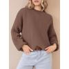 imagePRETTYGARDEN Womens Fall Oversized Sweaters Dressy Casual Long Sleeve Chunky Knit Winter Pullover Tops 2025 Holiday OutfitsBrown