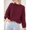 imagePRETTYGARDEN Womens Fall Oversized Sweaters Dressy Casual Long Sleeve Chunky Knit Winter Pullover Tops 2025 Holiday OutfitsBurgundy