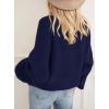 imagePRETTYGARDEN Womens Fall Oversized Sweaters Dressy Casual Long Sleeve Chunky Knit Winter Pullover Tops 2025 Holiday OutfitsNavy Blue