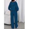 imagePRETTYGARDEN Womens Sweatsuits 2 Piece Set 2025 Casual Winter Long Sleeve Hoodie Loose Wide Leg Sweatpants Fall TracksuitDark Blue