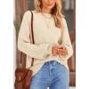 imagePRETTYGARDEN Womens 2025 Fall Sweaters Casual Crew Neck Long Sleeve Pullover Tops Ribbed Knit Loose Fit Winter ClothesBeige