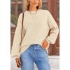 imagePRETTYGARDEN Womens 2025 Fall Sweaters Casual Crew Neck Long Sleeve Pullover Tops Ribbed Knit Loose Fit Winter ClothesBeige