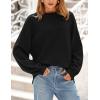 imagePRETTYGARDEN Womens 2025 Fall Sweaters Casual Crew Neck Long Sleeve Pullover Tops Ribbed Knit Loose Fit Winter ClothesBlack