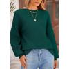 imagePRETTYGARDEN Womens 2025 Fall Sweaters Casual Crew Neck Long Sleeve Pullover Tops Ribbed Knit Loose Fit Winter ClothesDark Green