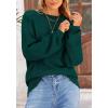 imagePRETTYGARDEN Womens 2025 Fall Sweaters Casual Crew Neck Long Sleeve Pullover Tops Ribbed Knit Loose Fit Winter ClothesDark Green