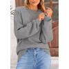 imagePRETTYGARDEN Womens 2025 Fall Sweaters Casual Crew Neck Long Sleeve Pullover Tops Ribbed Knit Loose Fit Winter ClothesGrey