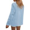 imagePRETTYGARDEN Blazers for Women Business Casual Outfits 2025 Fall Open Front Long Sleeve Suit Jackets Office Work ClothesLight Blue