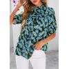 imagePRETTYGARDEN Floral Tops for Women Blouses Dressy Casual 2025 Summer Trendy Outfits Boho Pleated Short Sleeve ShirtsFloral Blue Yellow