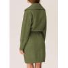 imagePRETTYGARDEN Sweater Dresses for Women 2025 Trendy Long Sleeve Button Down Short Mini Fall Winter DressArmy Green