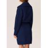 imagePRETTYGARDEN Sweater Dresses for Women 2025 Trendy Long Sleeve Button Down Short Mini Fall Winter DressNavy