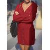 imagePRETTYGARDEN Sweater Dresses for Women 2025 Trendy Long Sleeve Button Down Short Mini Fall Winter DressRed