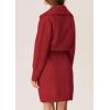 imagePRETTYGARDEN Sweater Dresses for Women 2025 Trendy Long Sleeve Button Down Short Mini Fall Winter DressRed