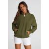 imagePRETTYGARDEN Womens 2025 Spring Fall Fashion Full Zip Up Sweatshirt Long Sleeve Loose Fit Trendy Casual Jacket with PocketsArmy Green