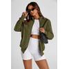 imagePRETTYGARDEN Womens 2025 Spring Fall Fashion Full Zip Up Sweatshirt Long Sleeve Loose Fit Trendy Casual Jacket with PocketsArmy Green