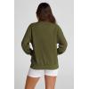 imagePRETTYGARDEN Womens 2025 Spring Fall Fashion Full Zip Up Sweatshirt Long Sleeve Loose Fit Trendy Casual Jacket with PocketsArmy Green