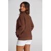 imagePRETTYGARDEN Womens 2025 Spring Fall Fashion Full Zip Up Sweatshirt Long Sleeve Loose Fit Trendy Casual Jacket with PocketsBrown