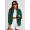 imagePRETTYGARDEN Womens 2025 Spring Fall Fashion Full Zip Up Sweatshirt Long Sleeve Loose Fit Trendy Casual Jacket with PocketsGreen