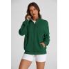 imagePRETTYGARDEN Womens 2025 Spring Fall Fashion Full Zip Up Sweatshirt Long Sleeve Loose Fit Trendy Casual Jacket with PocketsGreen