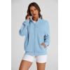 imagePRETTYGARDEN Womens 2025 Spring Fall Fashion Full Zip Up Sweatshirt Long Sleeve Loose Fit Trendy Casual Jacket with PocketsLight Blue