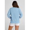 imagePRETTYGARDEN Womens 2025 Spring Fall Fashion Full Zip Up Sweatshirt Long Sleeve Loose Fit Trendy Casual Jacket with PocketsLight Blue