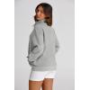 imagePRETTYGARDEN Womens 2025 Spring Fall Fashion Full Zip Up Sweatshirt Long Sleeve Loose Fit Trendy Casual Jacket with PocketsLight Grey