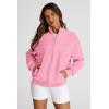 imagePRETTYGARDEN Womens 2025 Spring Fall Fashion Full Zip Up Sweatshirt Long Sleeve Loose Fit Trendy Casual Jacket with PocketsPink