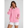 imagePRETTYGARDEN Womens 2025 Spring Fall Fashion Full Zip Up Sweatshirt Long Sleeve Loose Fit Trendy Casual Jacket with PocketsPink
