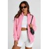 imagePRETTYGARDEN Womens 2025 Spring Fall Fashion Full Zip Up Sweatshirt Long Sleeve Loose Fit Trendy Casual Jacket with PocketsPink
