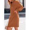 imagePRETTYGARDEN Womens Fall Sweater Dress Casual Long Sleeve Chunky Knit Pullover Oversized Hoodie Tunic Sweaters Winter ClothesCaramel