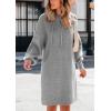 imagePRETTYGARDEN Womens Fall Sweater Dress Casual Long Sleeve Chunky Knit Pullover Oversized Hoodie Tunic Sweaters Winter ClothesGrey