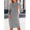 imagePRETTYGARDEN Womens Fall Sweater Dress Casual Long Sleeve Chunky Knit Pullover Oversized Hoodie Tunic Sweaters Winter ClothesGrey