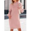 imagePRETTYGARDEN Womens Fall Sweater Dress Casual Long Sleeve Chunky Knit Pullover Oversized Hoodie Tunic Sweaters Winter ClothesPink