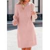 imagePRETTYGARDEN Womens Fall Sweater Dress Casual Long Sleeve Chunky Knit Pullover Oversized Hoodie Tunic Sweaters Winter ClothesPink