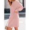 imagePRETTYGARDEN Womens Fall Sweater Dress Casual Long Sleeve Chunky Knit Pullover Oversized Hoodie Tunic Sweaters Winter ClothesPink