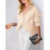 imagePRETTYGARDEN Womens Knit Cardigan Sweaters Casual Long Sleeve Open Front Button Up Ribbed Fall Spring Sweater JacketsBeige