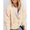 imagePRETTYGARDEN Womens Knit Cardigan Sweaters Casual Long Sleeve Open Front Button Up Ribbed Fall Spring Sweater JacketsBeige