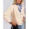 imagePRETTYGARDEN Womens Knit Cardigan Sweaters Casual Long Sleeve Open Front Button Up Ribbed Fall Spring Sweater JacketsBeige