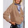imagePRETTYGARDEN Womens Knit Cardigan Sweaters Casual Long Sleeve Open Front Button Up Ribbed Fall Spring Sweater JacketsCamel