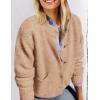 imagePRETTYGARDEN Womens Knit Cardigan Sweaters Casual Long Sleeve Open Front Button Up Ribbed Fall Spring Sweater JacketsKhaki
