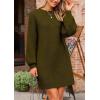 imagePRETTYGARDEN Womens Oversized Sweater Dress 2025 Fall Long Sleeve Crewneck Chunky Knit Slouchy Winter Pullover SweatersArmy Green