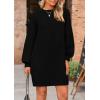 imagePRETTYGARDEN Womens Oversized Sweater Dress 2025 Fall Long Sleeve Crewneck Chunky Knit Slouchy Winter Pullover SweatersBlack