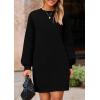imagePRETTYGARDEN Womens Oversized Sweater Dress 2025 Fall Long Sleeve Crewneck Chunky Knit Slouchy Winter Pullover SweatersBlack