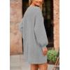 imagePRETTYGARDEN Womens Oversized Sweater Dress 2025 Fall Long Sleeve Crewneck Chunky Knit Slouchy Winter Pullover SweatersGrey