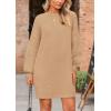imagePRETTYGARDEN Womens Oversized Sweater Dress 2025 Fall Long Sleeve Crewneck Chunky Knit Slouchy Winter Pullover SweatersKhaki