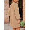 imagePRETTYGARDEN Womens Oversized Sweater Dress 2025 Fall Long Sleeve Crewneck Chunky Knit Slouchy Winter Pullover SweatersKhaki