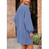 imagePRETTYGARDEN Womens Oversized Sweater Dress 2025 Fall Long Sleeve Crewneck Chunky Knit Slouchy Winter Pullover SweatersMist Blue