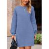 imagePRETTYGARDEN Womens Oversized Sweater Dress 2025 Fall Long Sleeve Crewneck Chunky Knit Slouchy Winter Pullover SweatersMist Blue